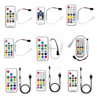 Mini contrôleur SPI 14 17 21 touches télécommande RF 2048 Pixel WS2811 WS2812B adressable RGB Pixel lumière LED contrôleur SP104E