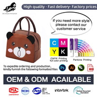 Sac à déjeuner pour enfants avec motif d'animaux en 3D, boîte à lunch isotherme pour garçons et filles, sac isotherme pour tout-petits, sac isotherme anti-fuite