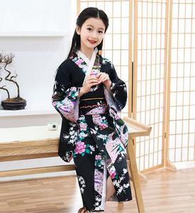 Robe de kimono traditionnelle japonaise pour filles Ecowalson, robe de yukata en satin de soie de luxe, robe de bain orientale avec <span class=keywords><strong>obi</strong></span> - Product Image 6