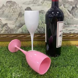 175ML Acrylic Champagne Flute Stemware Elegant European Style Transparent Plastic Cup for Wedding Party Events - Product Image 4