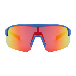Gafas de sol polarizadas XQ578 para ciclismo y deportes al aire libre con estuche, montura azul y lentes de espejo rojas - Product Image 1