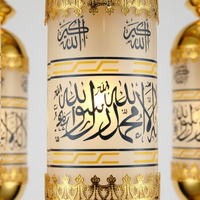 Grand lustre islamique en or, éclairage marocain, éclairage de projet en verre musulman, lustre de luxe pour mosquée