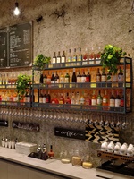 Porte-bouteilles mural, étagère de rangement, présentoir à vin, porte-verres à vin, porte-verres à whisky inversés