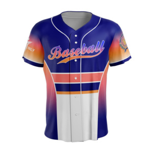 OEM kustom kaus bisbol poliester Softball pakaian olahraga sejuk pola garis sublimasi cetak ukuran besar untuk klub - Product Image 2