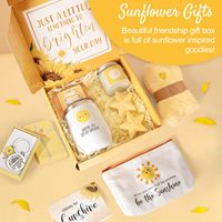 Coffret cadeau unique de 9 pièces pour la récupération après une chirurgie, bougie parfumée, porte-clés tournesol, bombe de bain, spa, soleil, coffret cadeau pour femmes