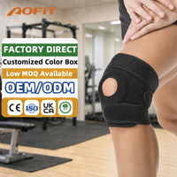 Aofit Personnaliser Réglable Ouvert Patella EVA Coussinets Genouillère Sport Néoprène Genouillère pour Femmes Hommes