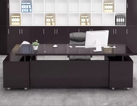Moderna scrivania in legno a forma di L mobili di lusso Executive Office funziona a gestire tavolo scrivania ad angolo scrivanie da ufficio