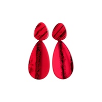 Boucles d'oreilles uniques en résine acrylique lucite, style européen et américain, forme géométrique triangulaire, goutte d'eau dégradée, effet aiguille d'argent