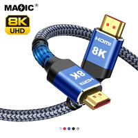 Câble HDMI 2.1 certifié OEM ultra haute vitesse, prenant en charge 4K120Hz 8K60Hz 8K, 48 Gbps, 6 pieds (1,8 m), 3 m, 5 m, avec gaine tressée.