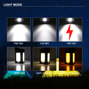 <b>Solar</b> <b>Powered</b> LED Camping <b>Lantern</b> with Foldable Panels and Lithium Battery IP65 Waterproof Outdoor Light 5000K Daylight - Product Image 2