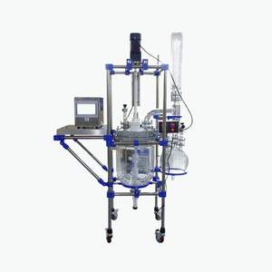 Doublure en verre de réacteur-Micro réacteur en verre de 500mL pour l'essai de catalyseur-récipient de réaction de recherche de paillasse - Product Image 1