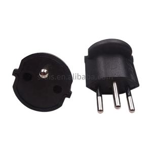 Adaptateur de prise électrique Earth Schuko France <span class=keywords><strong>Euro</strong></span> vers <span class=keywords><strong>Suisse</strong></span> pour la <span class=keywords><strong>Suisse</strong></span> CE pour les voyages, convertisseur de puissance <span class=keywords><strong>suisse</strong></span> 3 broches CE ROHS 10A - Product Image 1