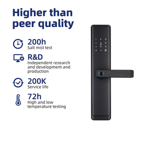 Essai <span class=keywords><strong>gratuit</strong></span> Serrure de porte intelligente déverrouillée par carte à puce électronique Q5 avec application Tuya Ttlock pour porte en aluminium et bois - Product Image 2