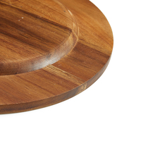 Groothandel Veelzijdig Servies Rond Acacacia Hout Oplader Plaat Voor Diner Gerechten Snack Dessert Salade Vruchten Voor Plaats Instelling