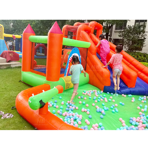 Castillo Inflable Happy a Precio Económico, Tobogán Acuático Pequeño para Niños, Parque Acuático NB-93022, Castillo Inflable Happy - Product Image 1