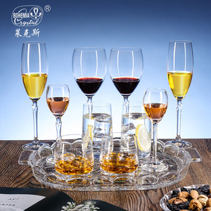 Crystalex Crystal Glass <b>Set</b> 12-Piece Etched <b>Wine</b> Beverage Glasses With <b>Decanter</b> For Wedding Gift - Product Image 2