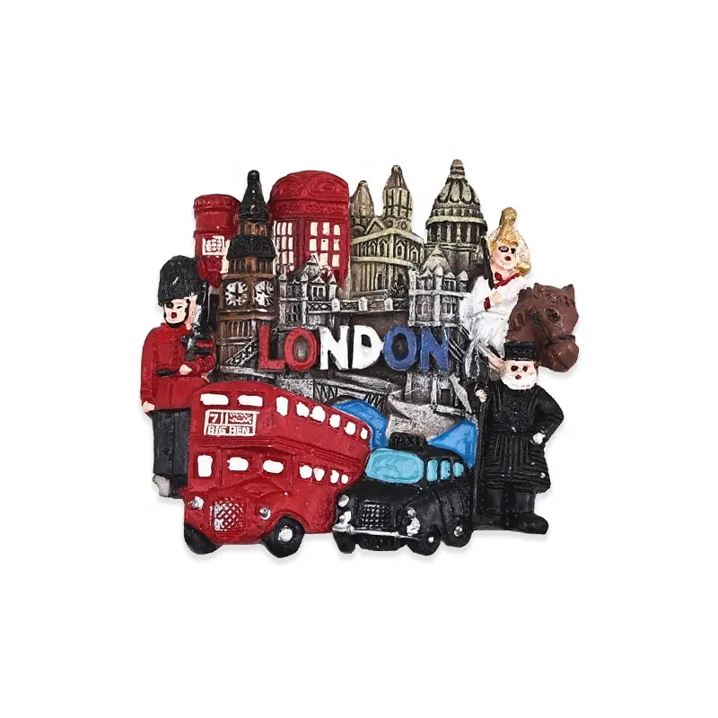 Unique Resin Crafts Gifts 3D British Travel Souvenir Custom Resin Fridge Magnet
