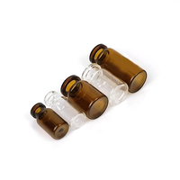 Flacons en verre pharmaceutiques pour injection de 2 ml, 3 ml, 5 ml, 6 ml, 7 ml, 8 ml, 10 ml, sérigraphie OEM, bouchon en caoutchouc, vente en gros de flacons vides
