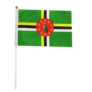 Shipping Dominica Flag Sourcing Buying Agent Quality Factory Check Order Follow National World Waving Dominican Hand Flags