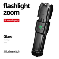 500 lumens लंबी दूरी rechargeable मशाल मिनी उज्ज्वल बहुक्रिया सौर एलईडी टॉर्च
