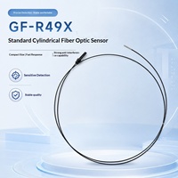Sonde à réflexion diffuse coaxiale à fibre optique GF-R49X pour automatisation industrielle, test standard, type cylindrique, petite optique