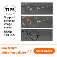 Montures de lunettes rétro pour hommes, légères, à monture complète, style classique, design en titane transparent, forme de visage diamant