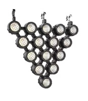 Projecteur LED extérieur GBR-LB300IP 300W RGBLAC 6-en-1, étanche IP, DMX, pour mariage, événement, concert