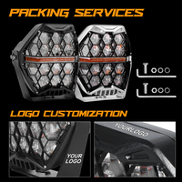 Haute luminosité 6000LM 7 pouces Led travail lumières 120W nid d'abeille Led lampe de travail voiture hors route conduite lumières pour camion Jeep remorque véhicule