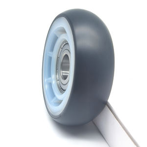 Haute qualité 17x80x25mm PP/PA Core + PU Type roue aéroport bandes transporteuses en plastique piste rouleau roue avec roulement 6203ZZ - Product Image 3