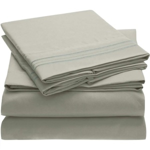 <span class=keywords><strong>Set</strong></span> di <span class=keywords><strong>Lenzuola</strong></span> Matrimoniali da 4 Pezzi in Raso di Seta Argentato - Nuovissimo!! - Product Image 5