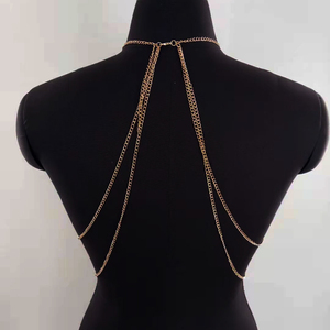Hot Selling Fashion <strong>Gold</strong> Body <strong>Chain</strong> Ladies Nightclub Party Beach Bikini Luxury Sexy Rhinestone <strong>Top</strong> Women Tassel Body <strong>Chain</strong> - Product Image 3