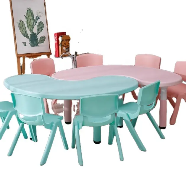 Muebles de plástico personalizados para jardín, muebles de plástico de alta calidad con varios colores de fábrica