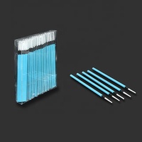 Pembersih Konektor Serat Optik Swab Pembersih Serat Optik untuk Adaptor LC/MU 1.25Mm Anti-statis 100 Buah/Paket