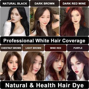 <span class=keywords><strong>Tinte</strong></span> Natural Semipermanente para el Cabello, Color Castaño Oscuro, Cubre las Canas, <span class=keywords><strong>Tinte</strong></span> Rojo para el Cabello, Champú Herbal para Teñir el Cabello de Negro, 500 ml - Product Image 6