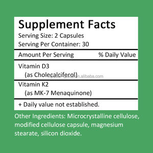 Oem סופר מזון ויטמין <span class=keywords><strong>d3</strong></span> <span class=keywords><strong>k2</strong></span> סידן ציטראט כמוסות תמיכה חיסונית טבעית - Product Image 2