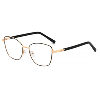 Lunettes de lecture anti-lumière bleue en gros pour femme, design tendance et élégant, montures optiques en métal