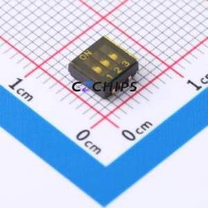 TU-03 DIP Switch SMD Switch ( Type: Flat Toggle, Groove Type )( Number of Switch Sections: 3 )( Lead Spacing: 1.27mm ) - Product Image 1