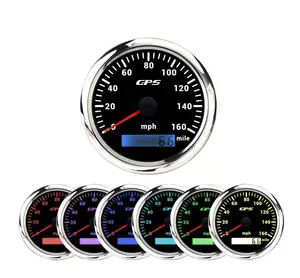 85mm evrensel araba kamyon motosiklet otomatik metre GPS hız ölçer Speedo kilometre sayacı 160mph/h arka işık 12V 24V