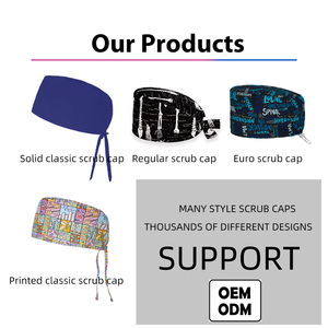 Gorro de fregado con logotipo personalizado, gorro de algodón para trabajo de enfermería con patrón de Halloween, gorros quirúrgicos para enfermera, médico, dentista, venta al por mayor, gorro protector para la cabeza - Product Image 2