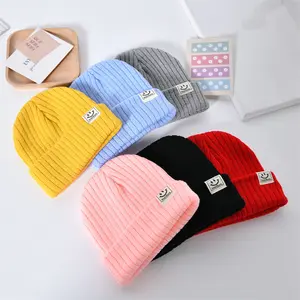 Đầy Màu Sắc Trẻ Em Của Beanie Hat Với Logo Tùy Chỉnh Cá Nhân Dệt Kim Mũ Mùa Đông Cho Trẻ Sơ Sinh Trẻ Mới Biết Đi Trẻ Em