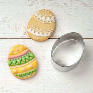 Stampini per biscotti personalizzabili a forma di uovo in metallo e Silicone pressa per biscotti con Logo in rilievo - Product Image 1