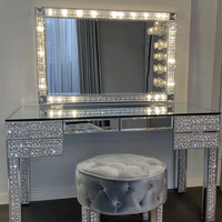 Miroir lumineux LED moderne réglable et mobile, directement de l'usine, avec panneau en contreplaqué de chêne, meuble de chambre à coucher pour la maison