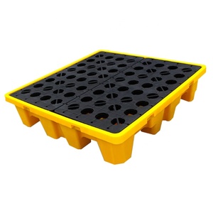 Vente en gros Palette en plastique amovible pour le confinement des déversements de produits chimiques dangereux de sécurité industrielle Confinement secondaire à 4 fûts - Product Image 5