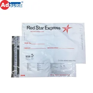 Courier Bags/Custom Plastic Shipping Envelope Bags with Clear Outer Pouch for Waybill For Courier Services Company