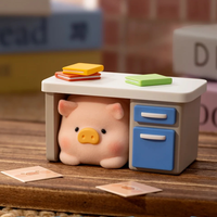 Boîte Mystère TOYZERO PLUS Lulu la Cochonnette – Coffret de 8 Figurines Surprise Série Bureau – Figurine d'Action en PVC Cochon Mignon – Jouet de Collection Original