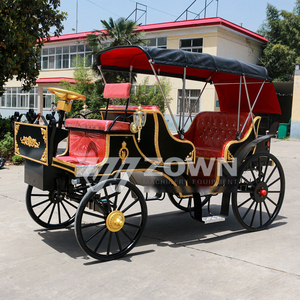 Calèche de tourisme vintage royale victorienne à chevaux, construction légère, pour événements touristiques - Product Image 2