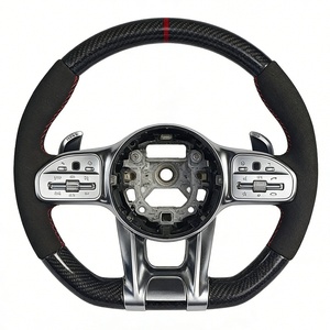 Volant personnalisé en carbone et Alcantara pour <span class=keywords><strong>Mercedes</strong></span> Benz <span class=keywords><strong>AMG</strong></span> CLA 250 E350 W166 W176 W221 - Product Image 2