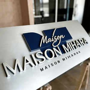 Lettres en relief en métal brossé personnalisées de luxe avec halo lumineux, signalisation rétroéclairée 3D pour la réception de bureau, mur, image de marque d'entreprise - Product Image 2