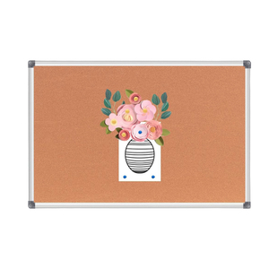Foska materiale <span class=keywords><strong>di</strong></span> bordo ad alta densità e fatiscenti resistiti in sughero lavagna bacheca con telaio in alluminio argento - Product Image 1