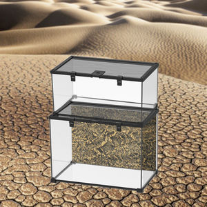 Terrarium en verre de luxe avec ventilation supérieure pour reptiles, habitat pour reptiles, vivarium pour animaux grimpants de la forêt tropicale - Product Image 5